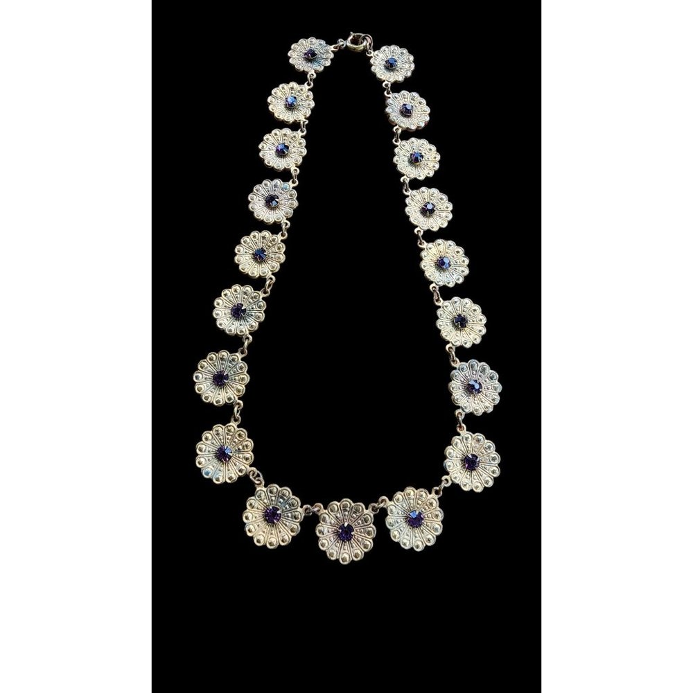 Vintage Art Nouveau Czech Style Necklace (A4204)